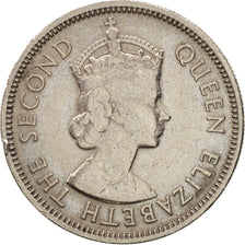 MALAYA & BRITISH BORNEO, 20 Cents, 1954, AU(50-53), Copper-nickel, KM:3