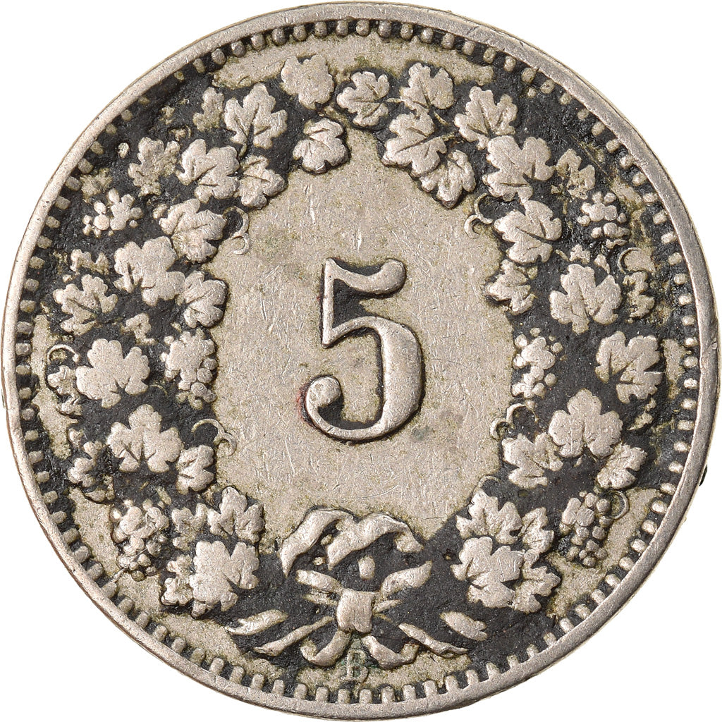 Monnaie, Suisse, 5 Rappen, 1893, Bern, TB, Copper-nickel, KM:26