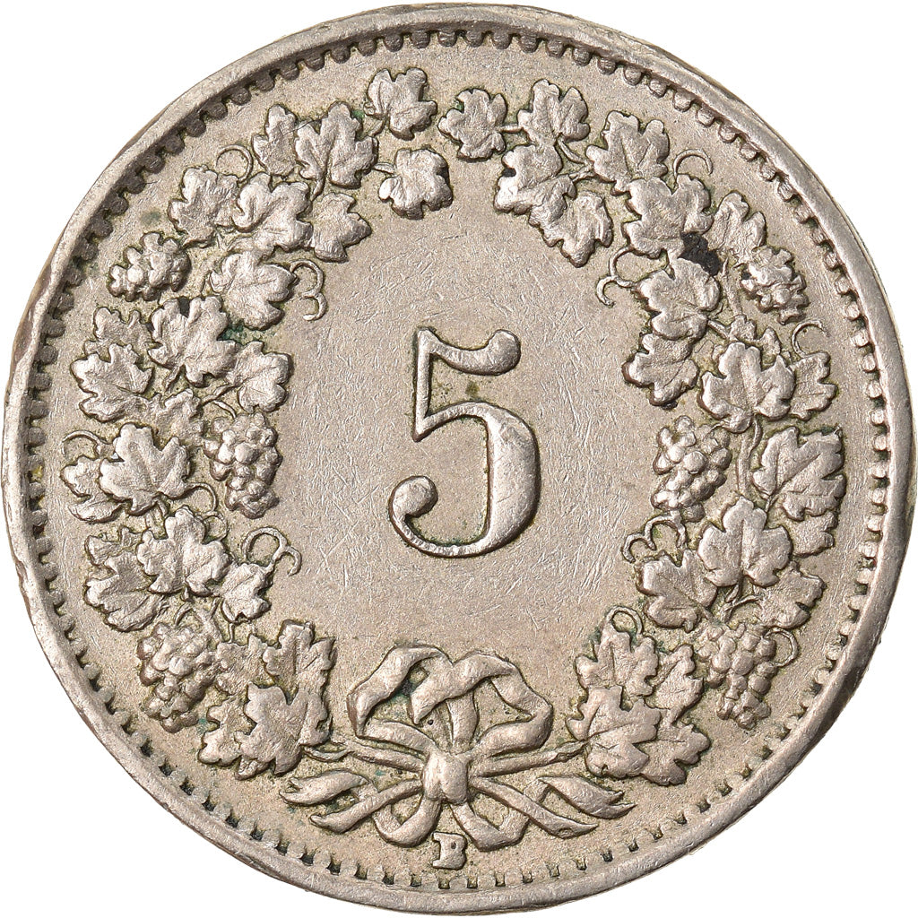 Coin, Switzerland, 5 Rappen, 1949, 1949, KM:26, EF(40-45)