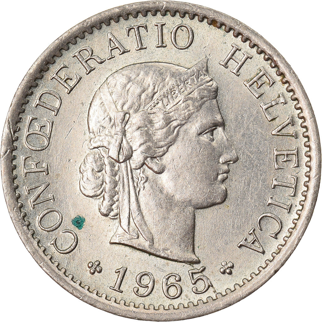 Munten, Zwitserland, 5 Rappen, 1965, Bern, ZF, Copper-nickel, KM:26