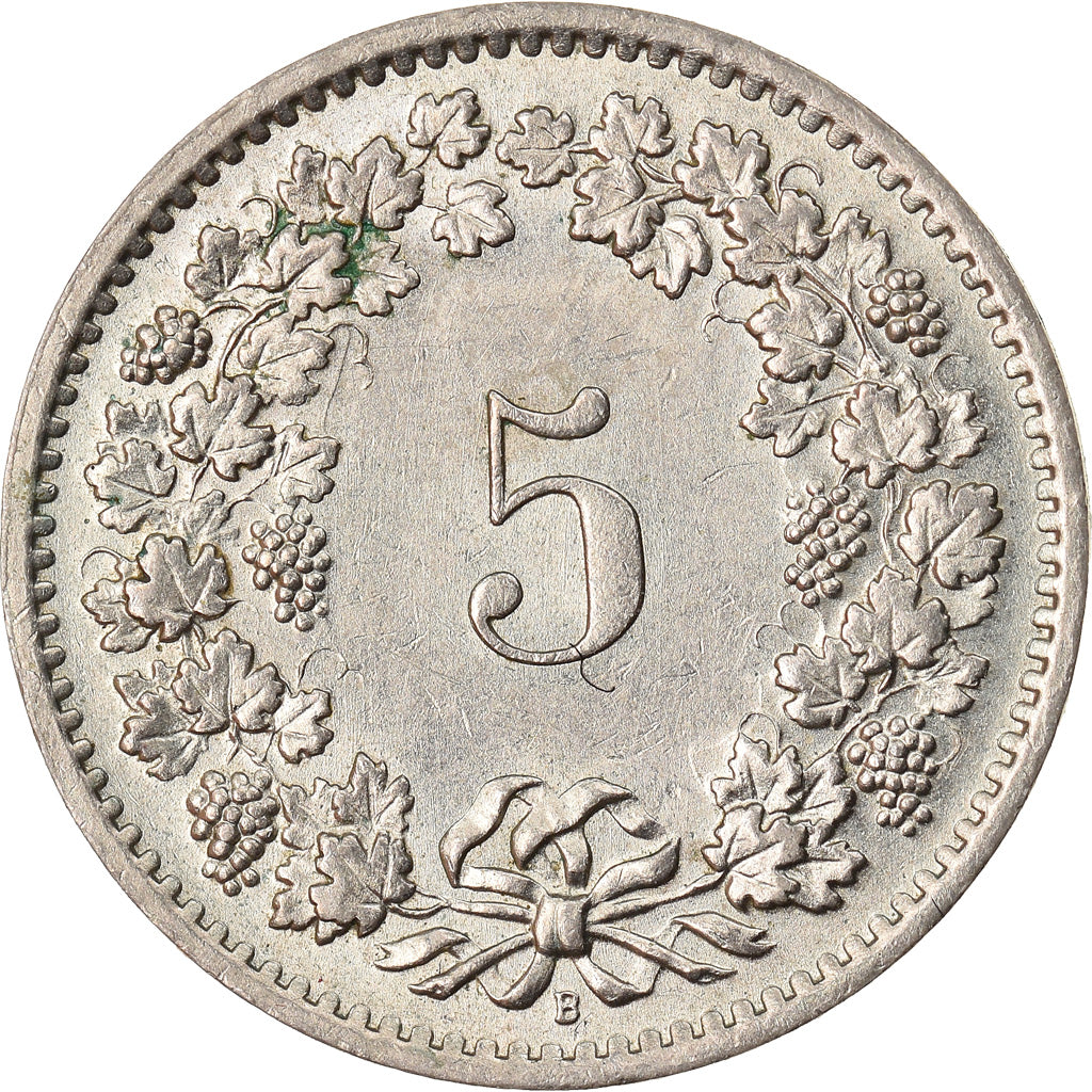 Munten, Zwitserland, 5 Rappen, 1965, Bern, ZF, Copper-nickel, KM:26