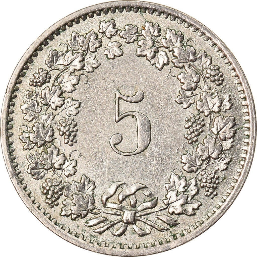 Moneta, Svizzera, 5 Rappen, 1976, Bern, BB, Rame-nichel, KM:26