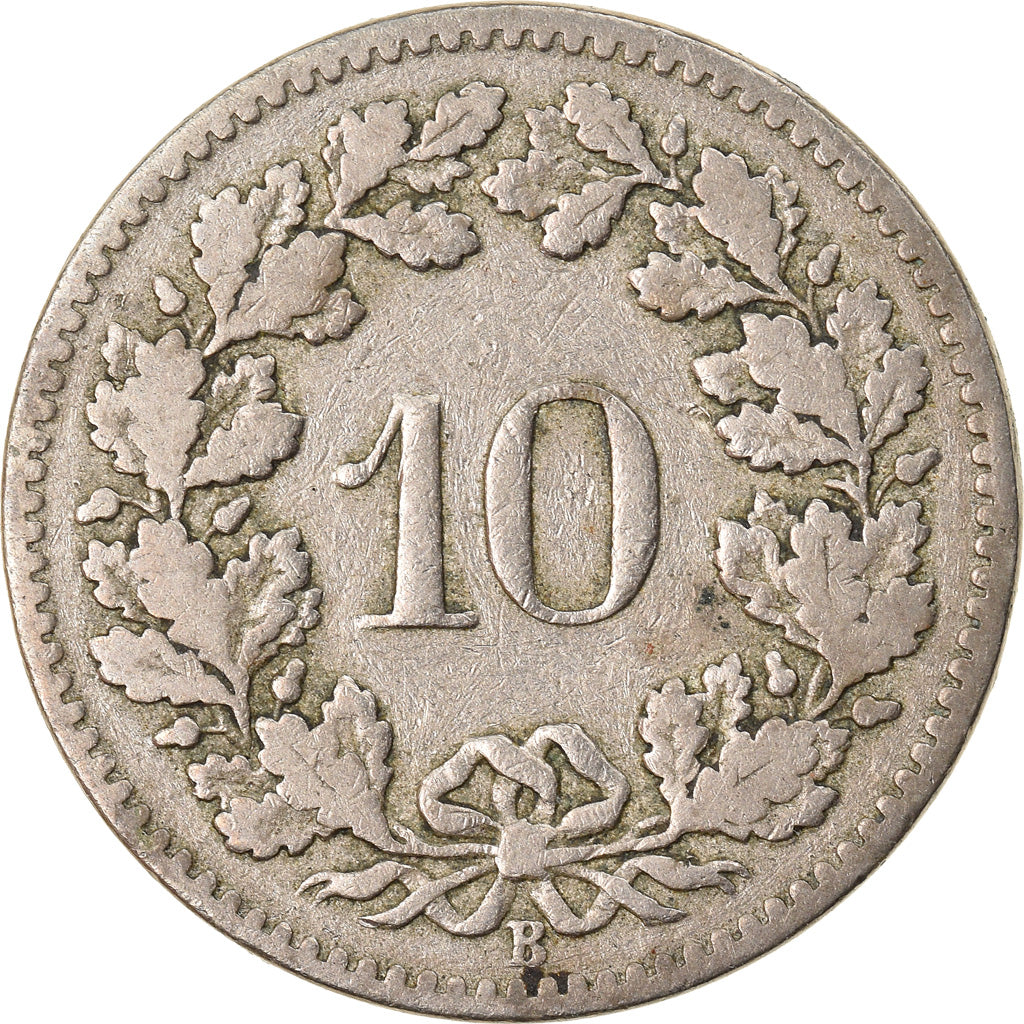Monnaie, Suisse, 10 Rappen, 1898, Bern, TB, Copper-nickel, KM:27