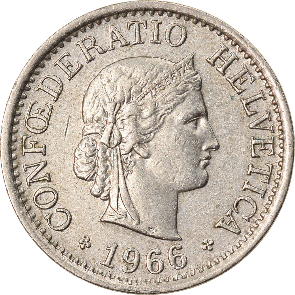 Moneda, Suiza, 10 Rappen, 1966, Bern, MBC, Cobre - níquel, KM:27