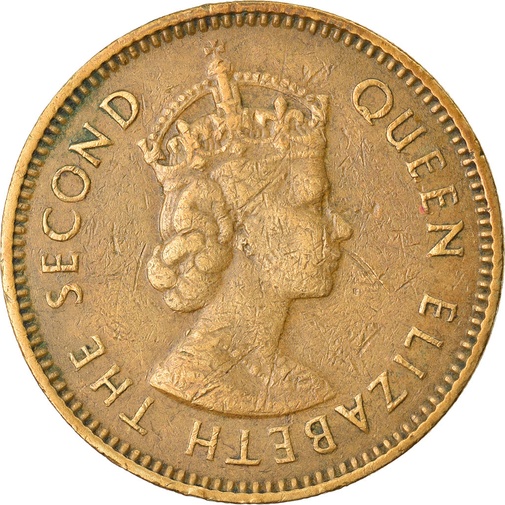 Munten, Hong Kong, Elizabeth II, 10 Cents, 1968, ZF, Nickel-brass, KM:28.1