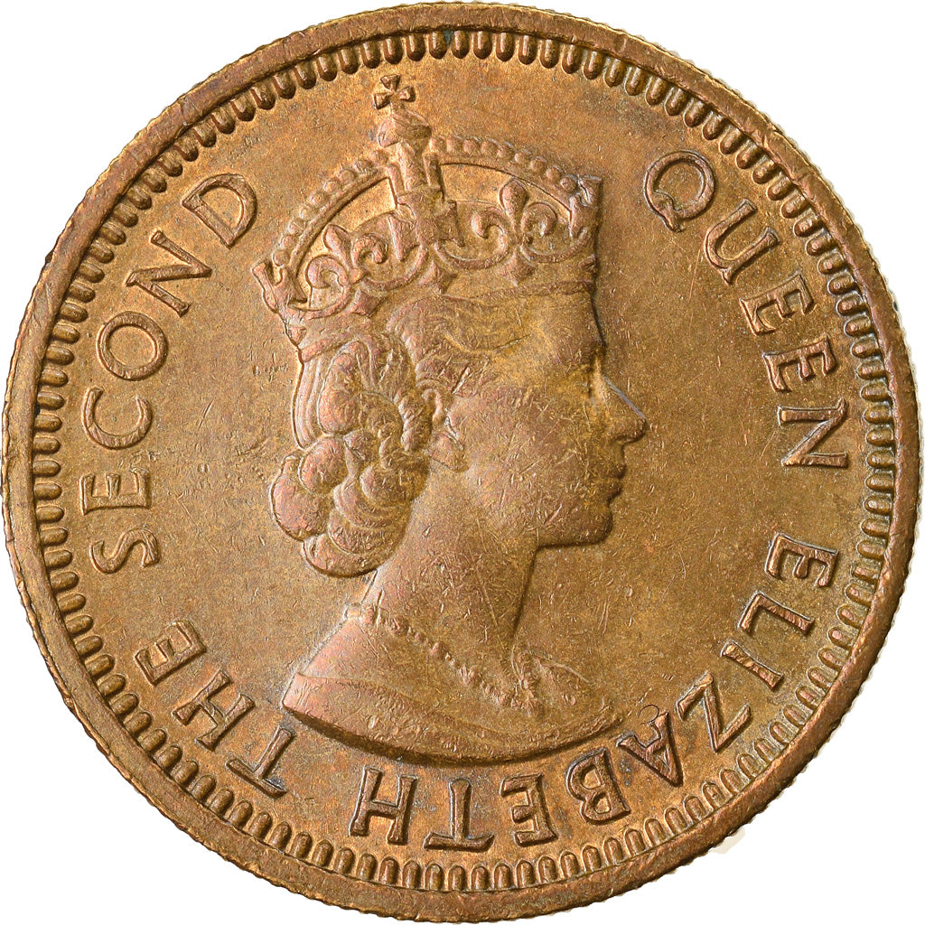 Moeda, Hong Kong, Elizabeth II, 5 Cents, 1972, AU(50-53), Níquel-Latão