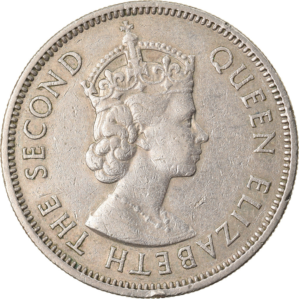 Coin, Hong Kong, Elizabeth II, 50 Cents, 1971, EF(40-45), Copper-nickel, KM:34