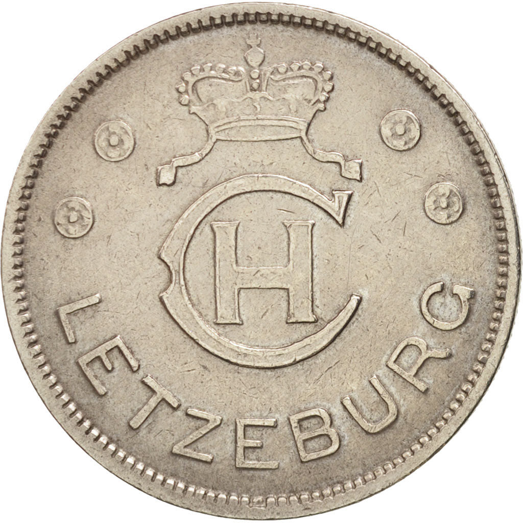 Luxembourg, Charlotte, Franc, 1939, AU(50-53), Copper-nickel, KM:44