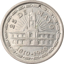 Moneta, Argentina, Peso, 1960, 25 De Mayo, BB, Acciaio ricoperto in nichel