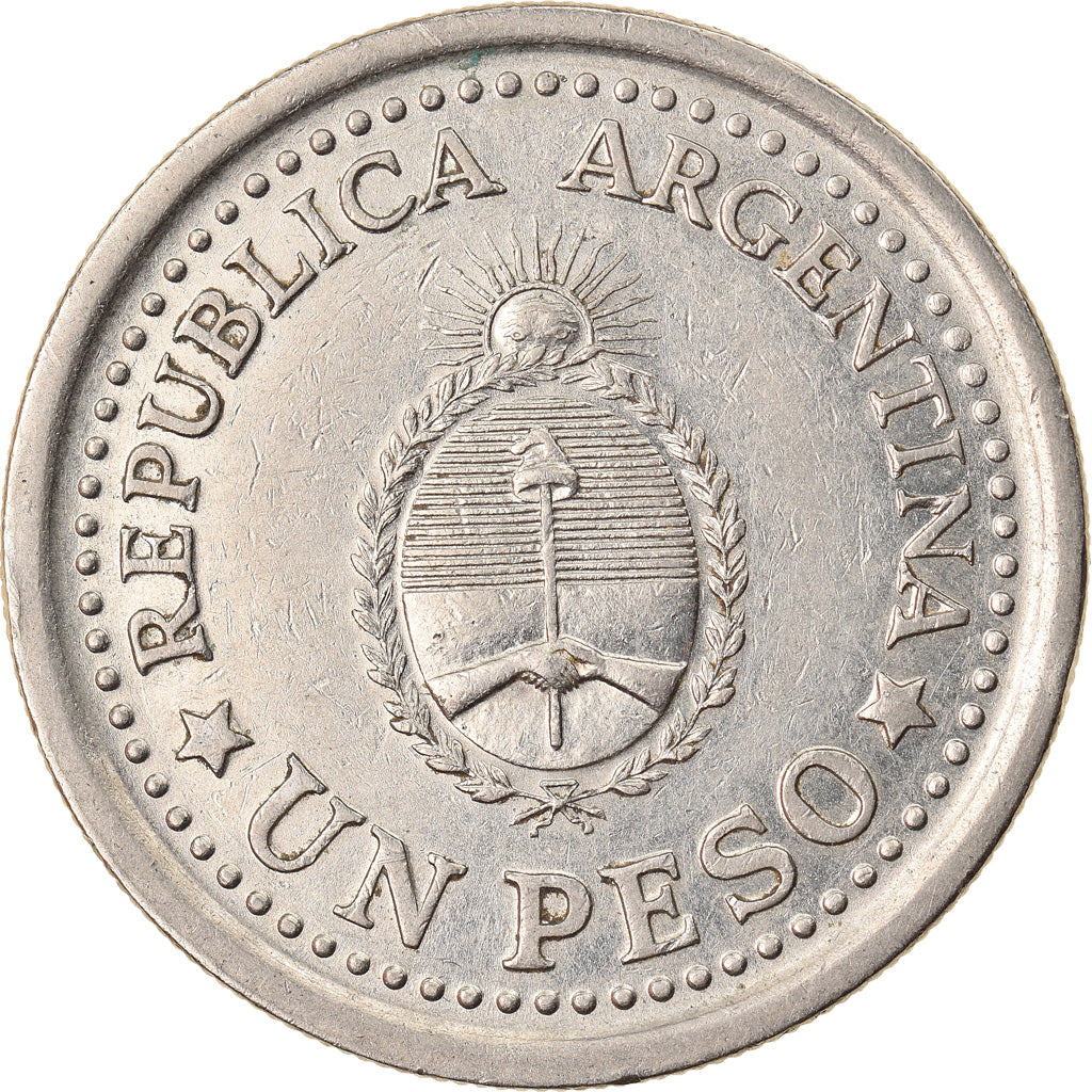Moneta, Argentina, Peso, 1960, 25 De Mayo, BB, Acciaio ricoperto in nichel