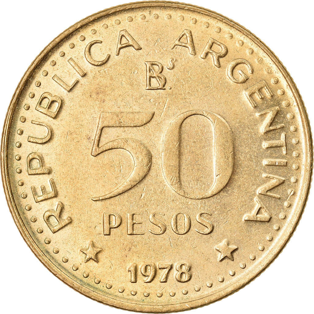 Coin, Argentina, 50 Pesos, 1978, AU(50-53), Aluminum-Bronze, KM:81