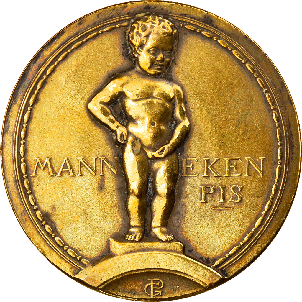 Belgio, medaglia, Manneken Pis, Exposition Universelle de Bruxelles, Arts &