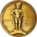 Bélgica, Medal, Manneken Pis, Exposition Universelle de Bruxelles, Artes e