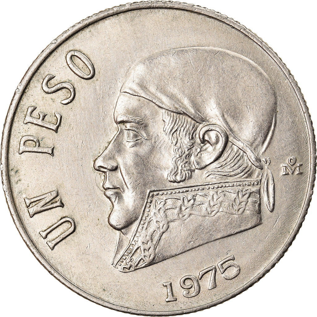 Moneta, Messico, Peso, 1975, Mexico City, BB+, Rame-nichel, KM:460