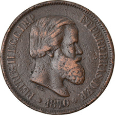 Moneda, Brasil, Pedro II, 20 Reis, 1870, MBC, Bronce, KM:474