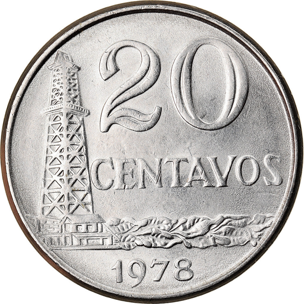 Coin, Brazil, 20 Centavos, 1978, AU(55-58), Stainless Steel, KM:579.1a