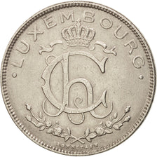 Luxembourg, Charlotte, 2 Francs, 1924, AU(50-53), Nickel, KM:36