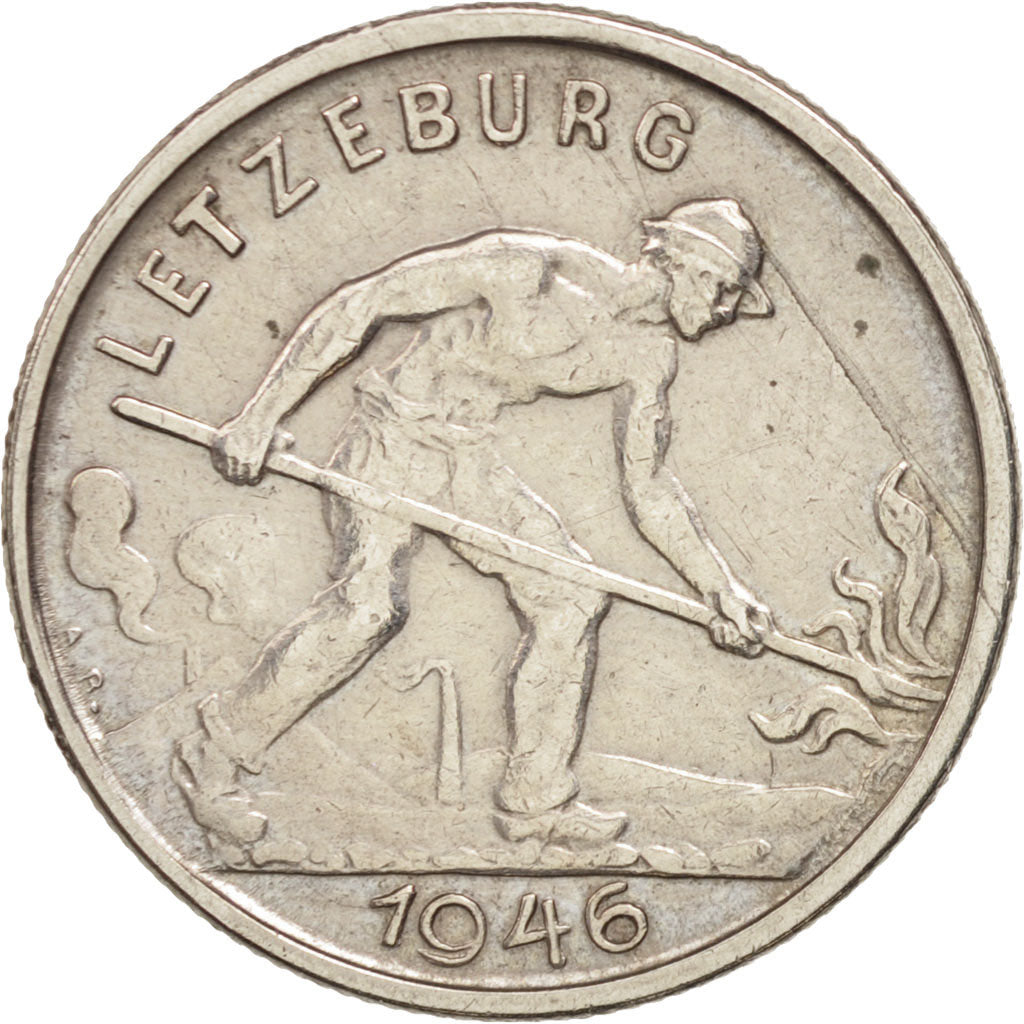 Monnaie, Luxembourg, Charlotte, Franc, 1946, TTB+, Copper-nickel, KM:46.1