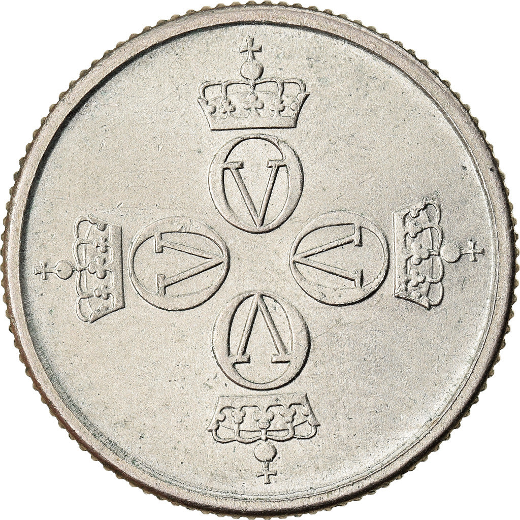 Moneda, Noruega, Olav V, 25 Öre, 1974, MBC, Cobre - níquel, KM:417