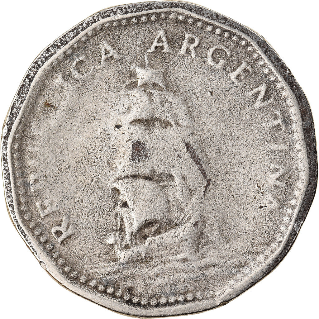 Moeda, Argentina, 5 Pesos, 1963, VF(20-25), Aço Revestido a Níquel, KM:59