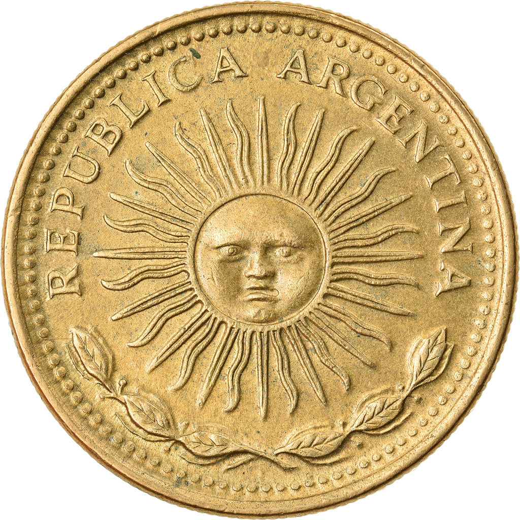 Coin, Argentina, 5 Pesos, 1976, EF(40-45), Aluminum-Bronze, KM:71
