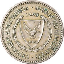 Coin, Cyprus, 100 Mils, 1963, EF(40-45), Copper-nickel, KM:42