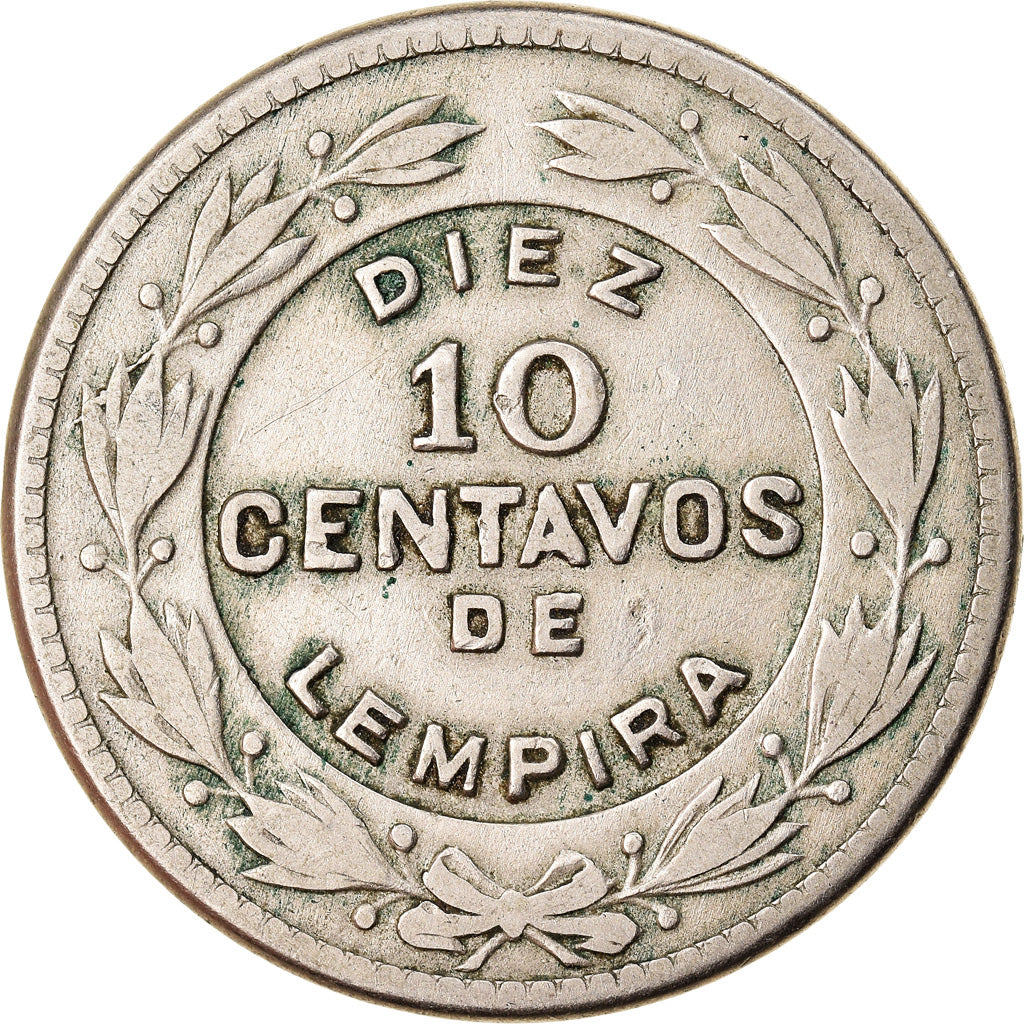 Coin, Honduras, 10 Centavos, 1951, Philadelphia, U.S.A., VF(30-35)