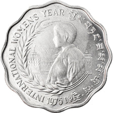 Münze, Bhutan, 10 Chetrums, 1975, SS+, Aluminium, KM:43