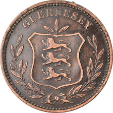 Coin, Guernsey, 8 Doubles, 1889, Heaton, Birmingham, EF(40-45), Bronze, KM:7