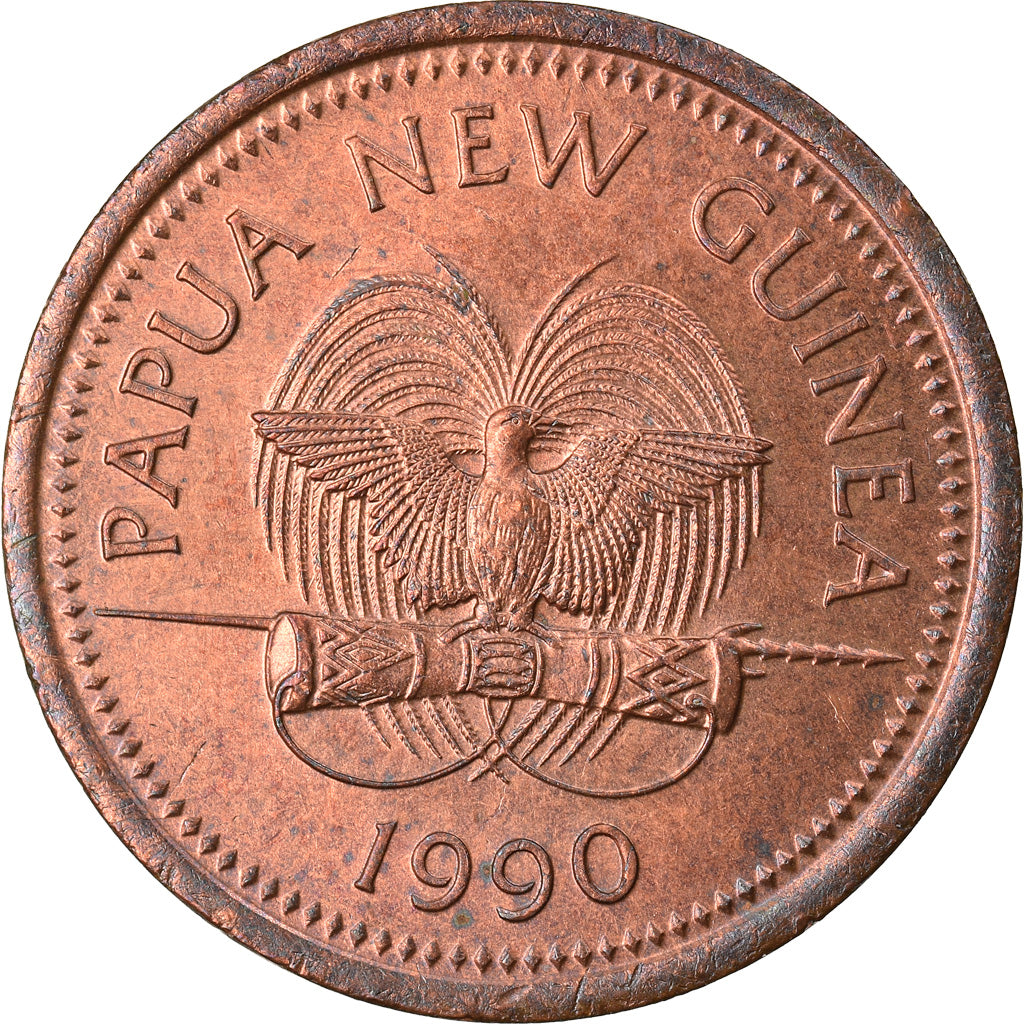 Münze, Papua New Guinea, 2 Toea, 1990, SS+, Bronze, KM:2