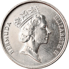 Coin, Bermuda, Elizabeth II, 5 Cents, 1988, AU(50-53), Copper-nickel, KM:45
