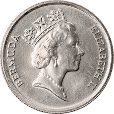 Coin, Bermuda, Elizabeth II, 10 Cents, 1990, AU(50-53), Copper-nickel, KM:46