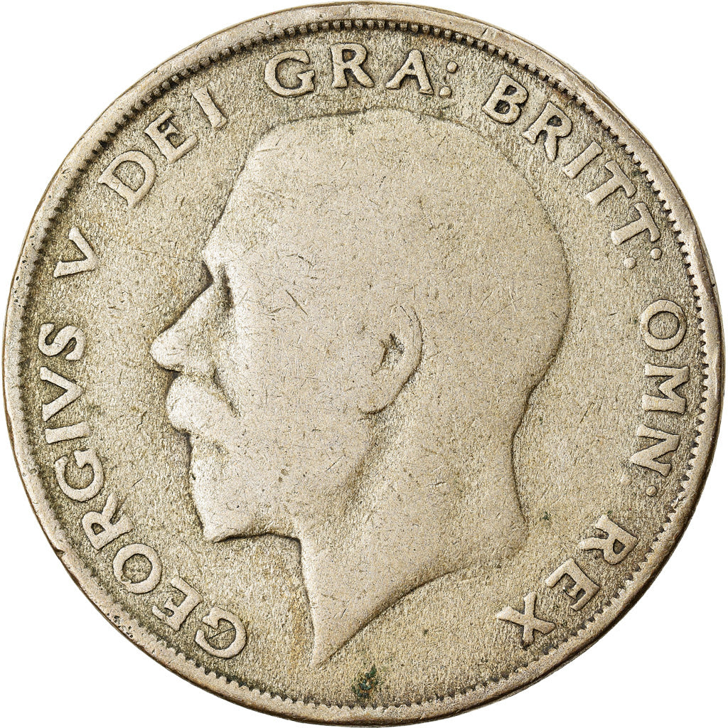Coin, Great Britain, George V, 1/2 Crown, 1921, VF(20-25), Silver, KM:818.1a