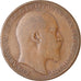 Moneta, Gran Bretagna, Edward VII, Penny, 1909, B+, Bronzo, KM:794.2