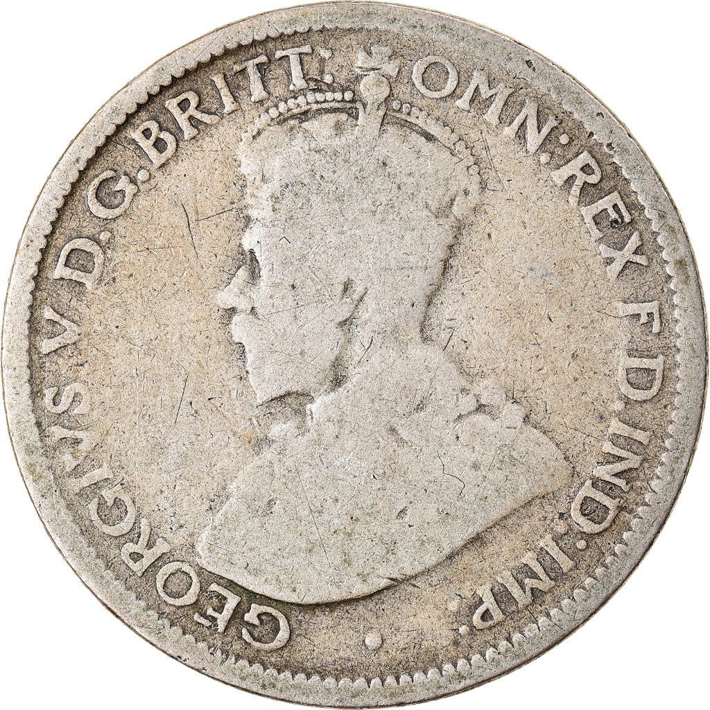 Moneta, Wielka Brytania, George V, 6 Pence, 1925, VF(20-25), Srebro, KM:815a.1