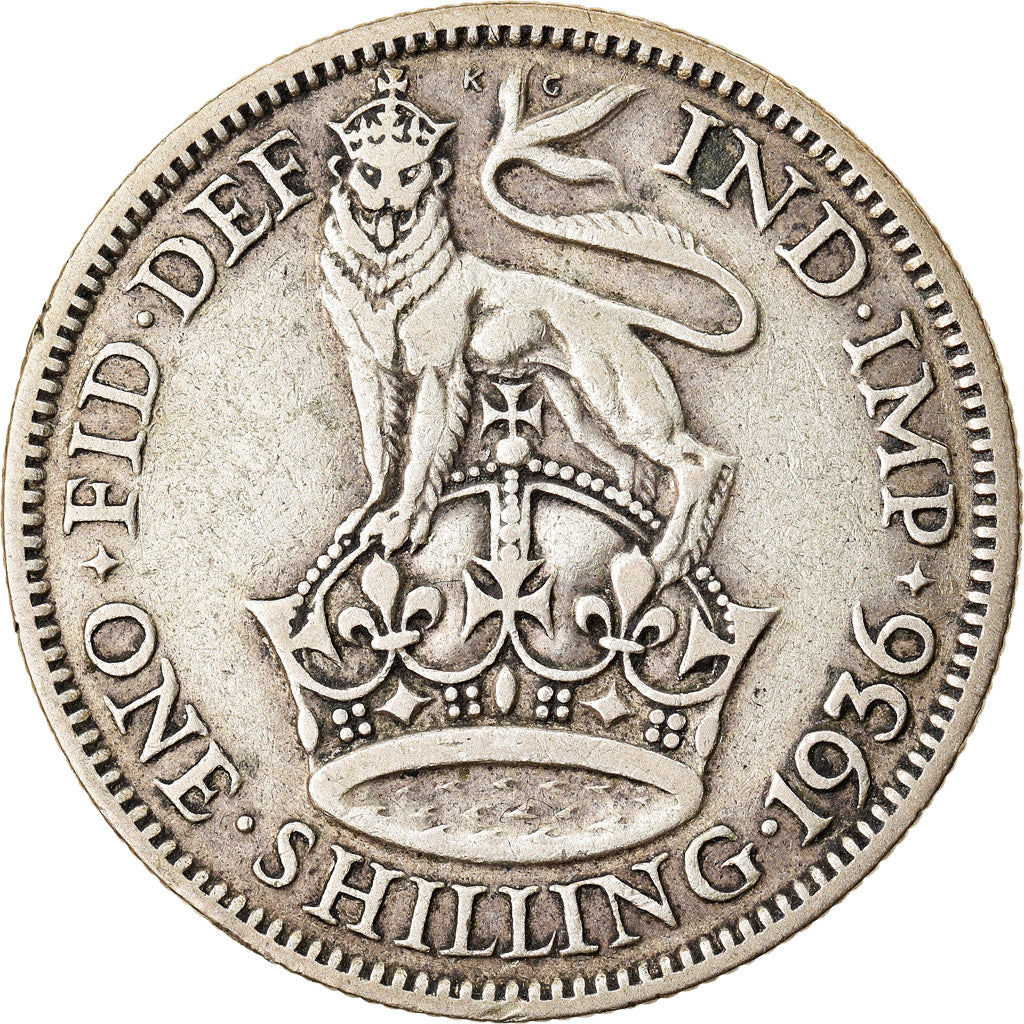 Coin, Great Britain, George V, Shilling, 1936, EF(40-45), Silver, KM:833