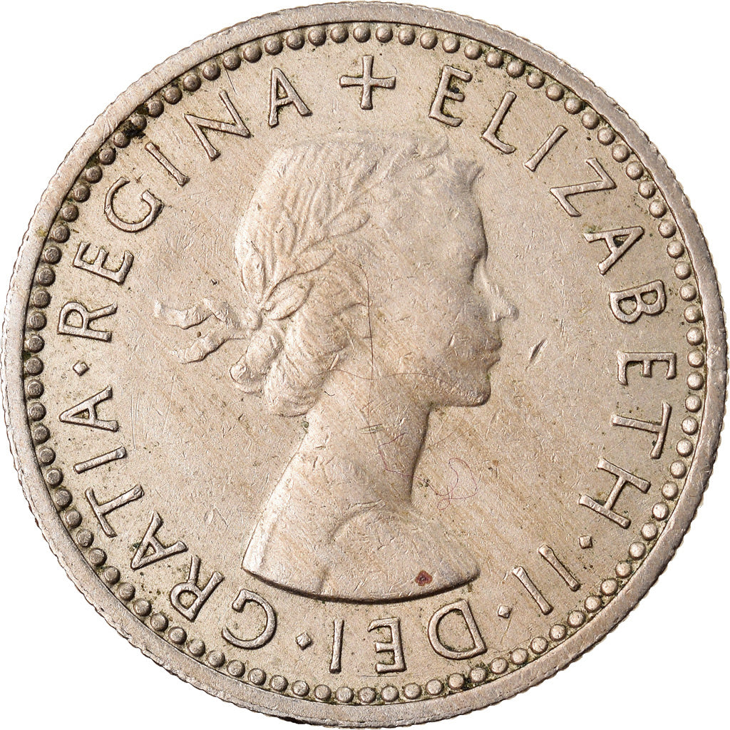 Moneta, Gran Bretagna, Elizabeth II, 6 Pence, 1961, MB+, Rame-nichel, KM:903