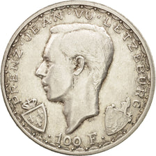 Luxembourg, Charlotte, 100 Francs, 1946, AU(50-53), Silver, KM:49
