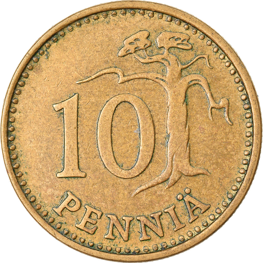 Monnaie, Finlande, 10 Pennia, 1969, TTB, Aluminum-Bronze, KM:46
