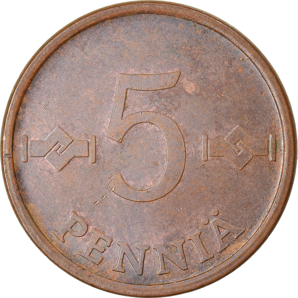 Monnaie, Finlande, 5 Pennia, 1971, TTB, Cuivre, KM:45
