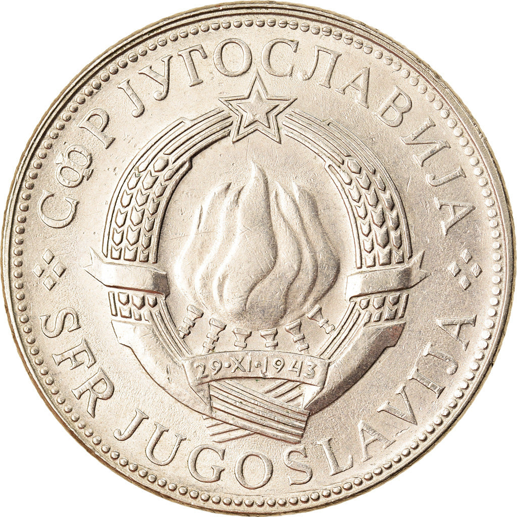 Moneta, Iugoslavia, 10 Dinara, 1977, BB, Rame-nichel, KM:62