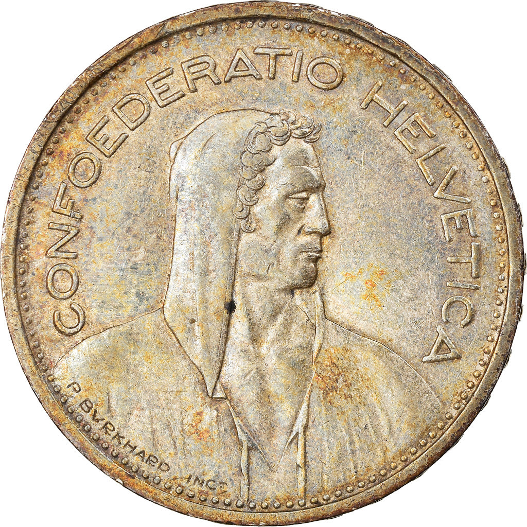 Coin, Switzerland, 5 Francs, 1953, Bern, VF(30-35), Silver, KM:40