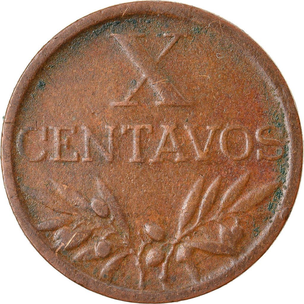 Münze, Portugal, 10 Centavos, 1957, SS, Bronze, KM:583