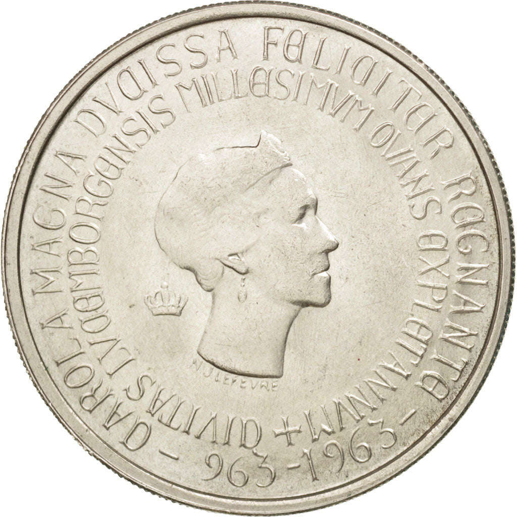 Luxembourg, Charlotte, 250 Francs, 1963, AU(50-53), Silver, KM:53.1