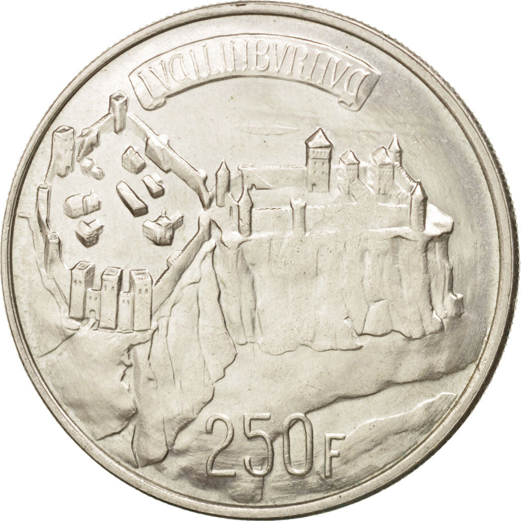 Luxembourg, Charlotte, 250 Francs, 1963, AU(50-53), Silver, KM:53.1
