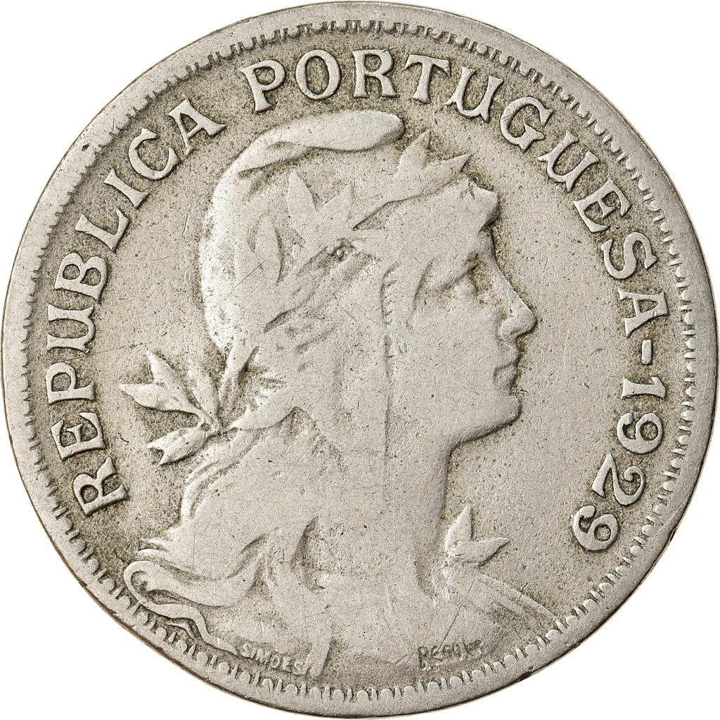 Münze, Portugal, 50 Centavos, 1929, S+, Copper-nickel, KM:577