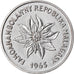 Monnaie, Madagascar, 2 Francs, 1965, Paris, SUP, Stainless Steel, KM:9