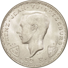 Luxembourg, Charlotte, 50 Francs, 1946, AU(50-53), Silver, KM:48