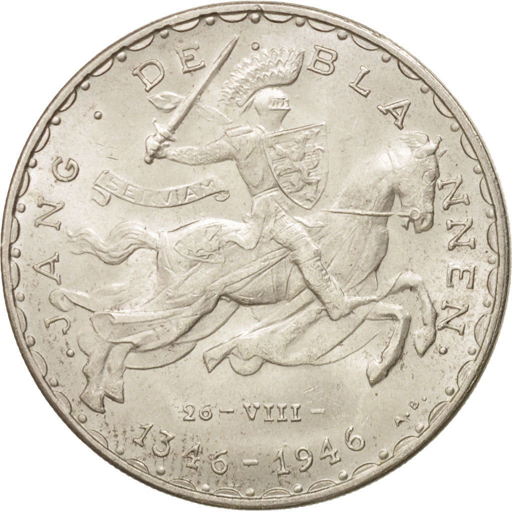 Luxembourg, Charlotte, 50 Francs, 1946, AU(50-53), Silver, KM:48