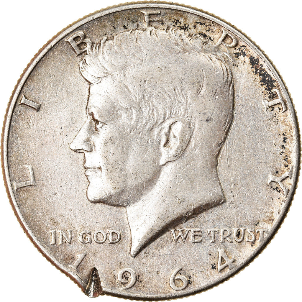 Coin, United States, Kennedy Half Dollar, Half Dollar, 1964, U.S. Mint